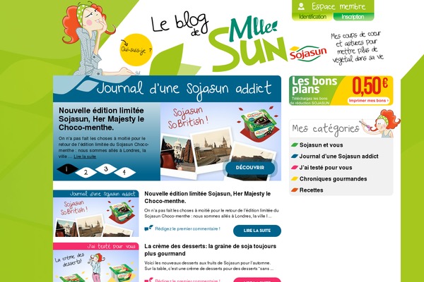 mlle-sun-sojasun.fr site used Sojasun