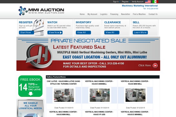 mmi-auction.com site used Machinery