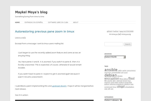 WordPress website example screenshot
