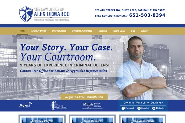 mnlegaldefense.com site used Alexdemarco