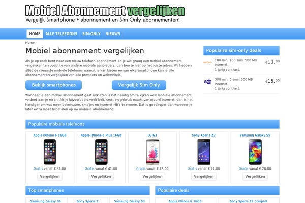 mobiel-abonnement-vergelijken.com site used Areaphonetwo