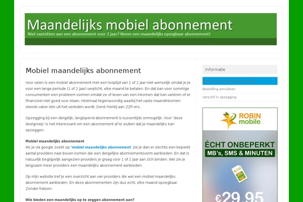 WordPress website example screenshot
