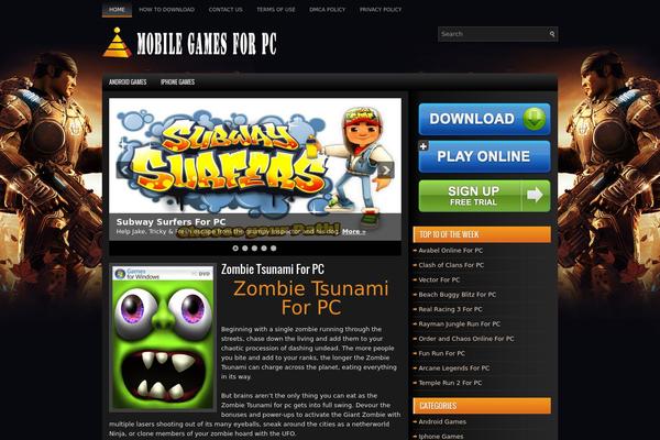 mobigamesforpc.com site used Igaming