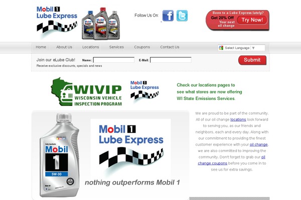 mobil1lubexpress.com site used Mobil1