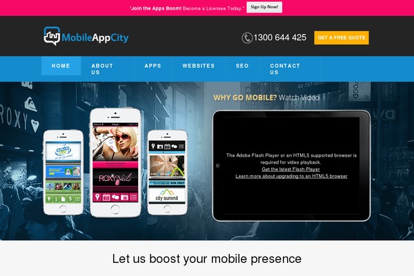 mobileappcity.com site used Thesis 1.8.5