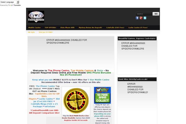 High Roller Black theme site design template sample