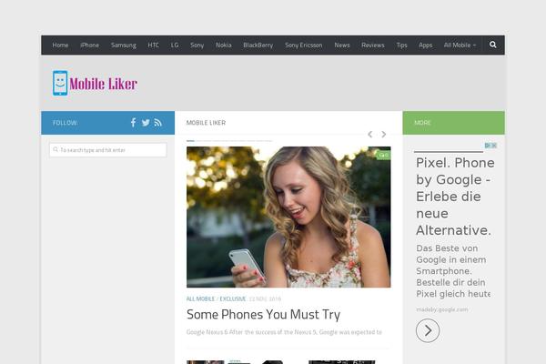 Hueman theme site design template sample