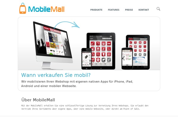 mobilemall.de site used Business-card-website