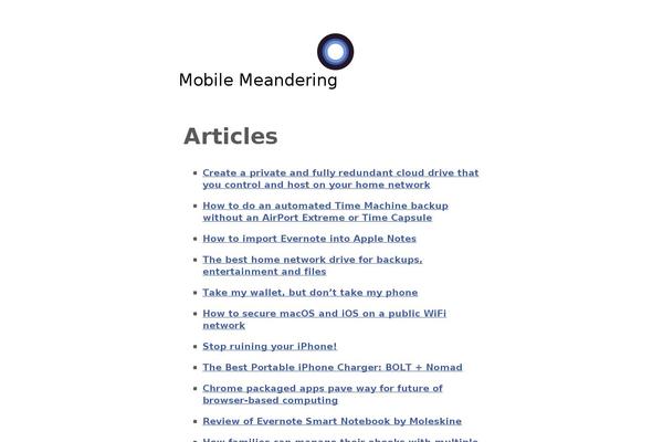 mobilemeandering.com site used Mm-blank