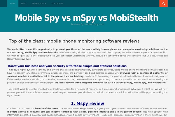 mobilemspy.com site used Bizmo