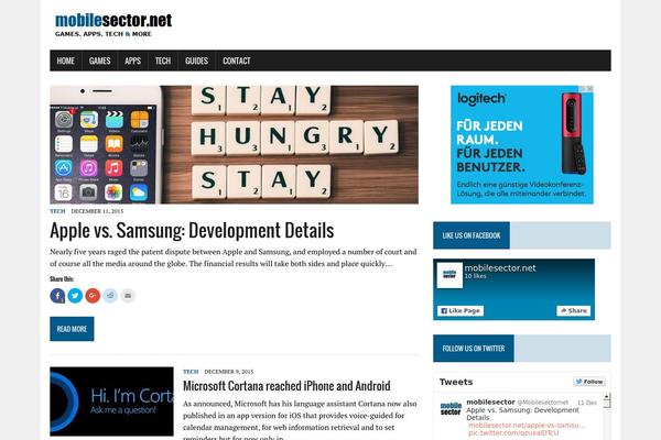 mobilesector.net site used Mh-newsdesk-lite-child