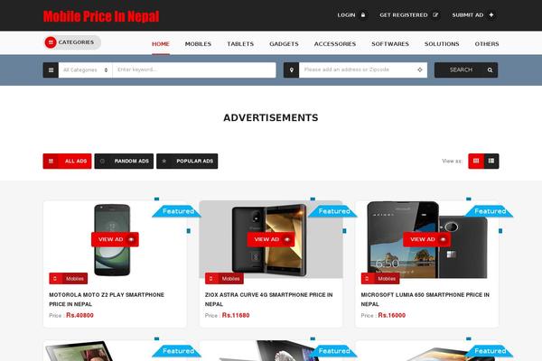 Newspaper theme site design template sample