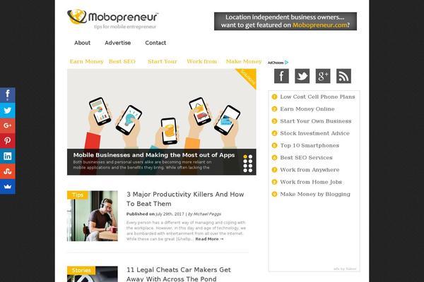 Gonzo theme site design template sample