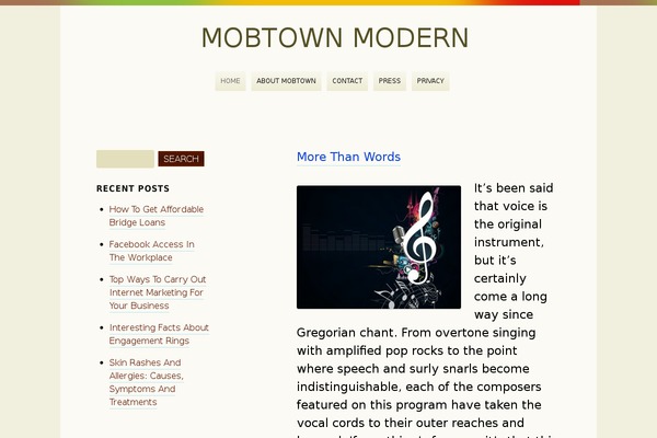 WordPress website example screenshot