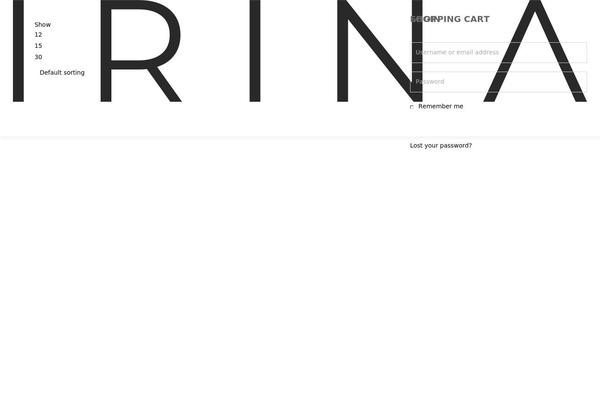 Irina theme site design template sample