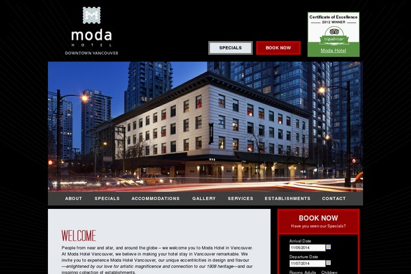 modahotel.ca site used Moda