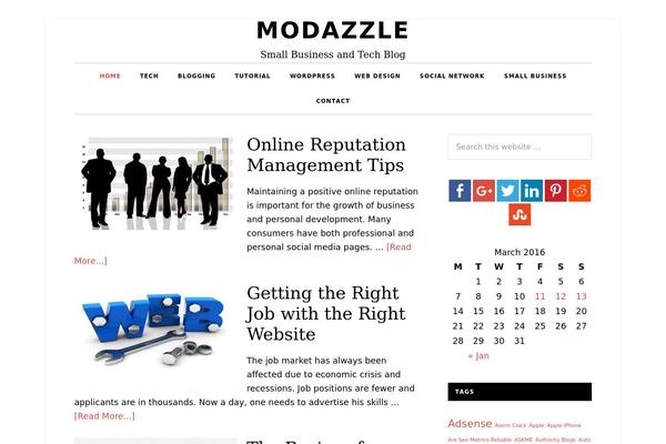 modazzle.com site used Daily Dish Pro