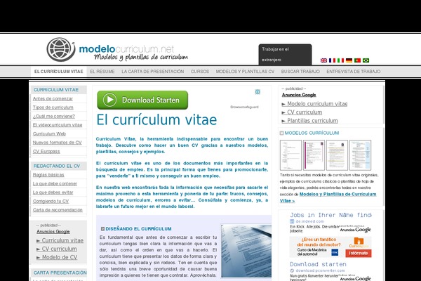modelocurriculum.net site used Cv_2019