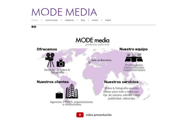 modemedia.tv site used Wearelab