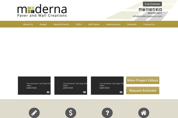 Moderna theme site design template sample