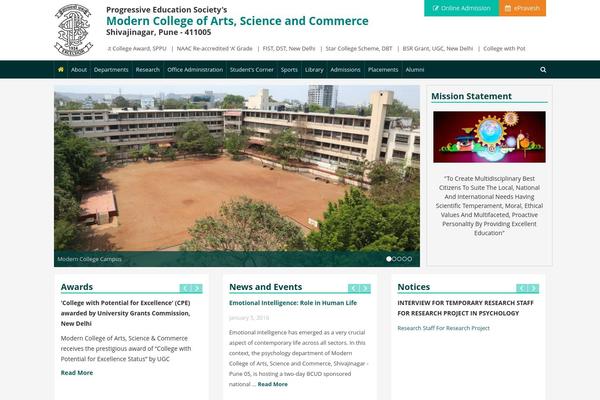 moderncollegepune.com site used Modern_college_theme