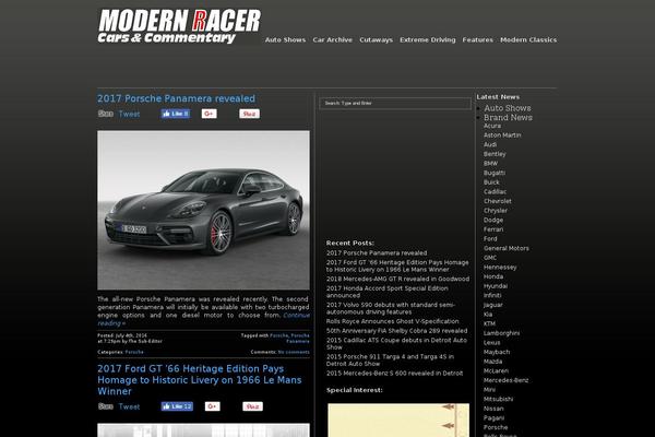 modernracer.com site used Black-3column