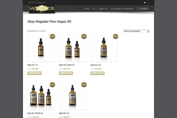 mogador-organic.com site used Storefront-mogador