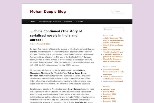 WordPress website example screenshot