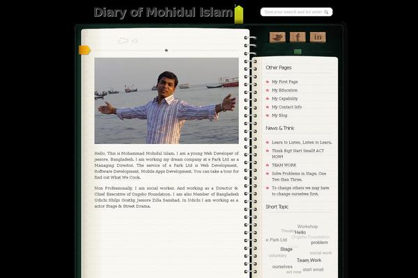 mohidul.com site used Mohidul