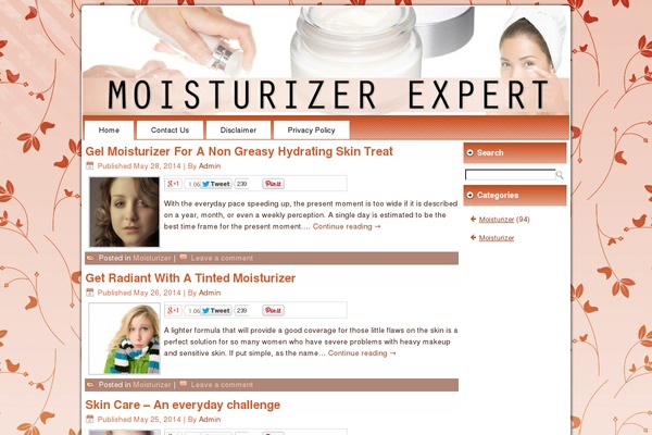 moisturizerexpert.com site used Moisturizer_expert