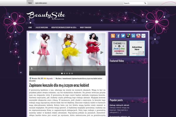 Beautysite theme site design template sample