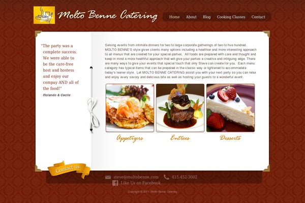 Bonapetit theme site design template sample
