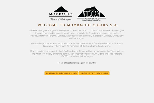 mombachocigars.com site used Mombacho