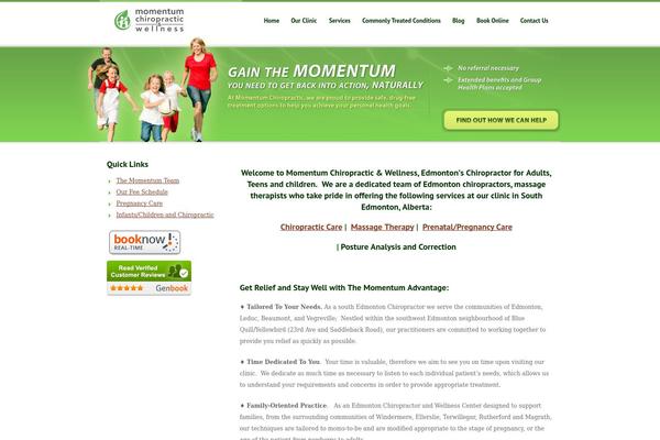 Momentum theme site design template sample