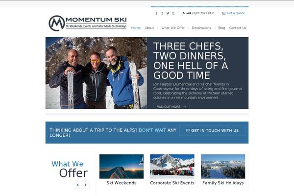 Momentum theme site design template sample