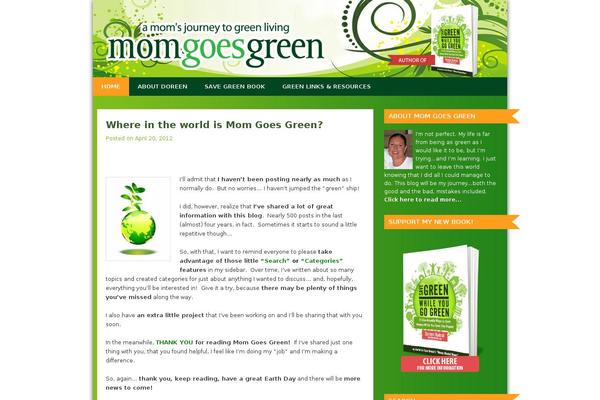 momgoesgreen.com site used Momgoesgreen2.0