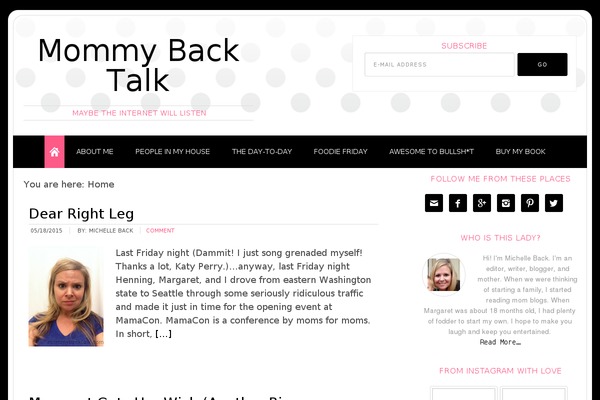 mommybacktalk.com site used Refined-theme