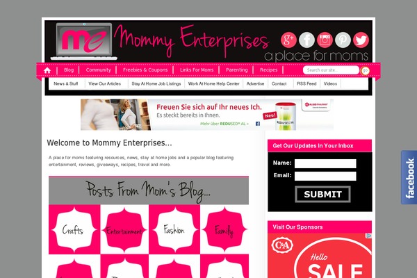 mommyenterprises.com site used Bee Crafty