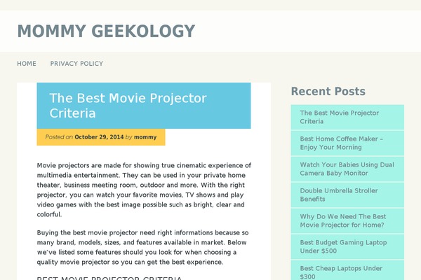 mommygeekology.com site used Pelham