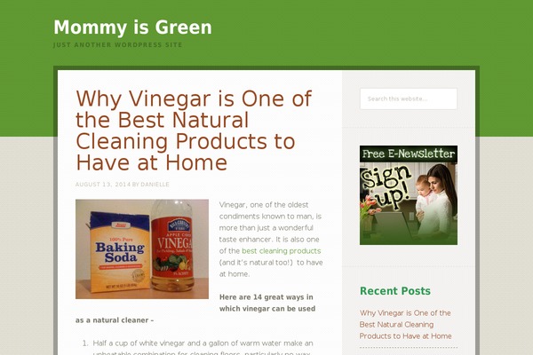 mommyisgreen.net site used Going Green Pro
