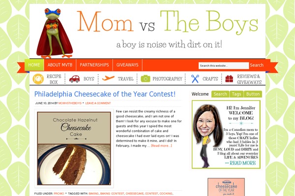 momvstheboys.com site used Modern Blogger Child Theme