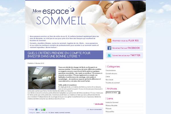mon-espace-sommeil.com site used Robusta