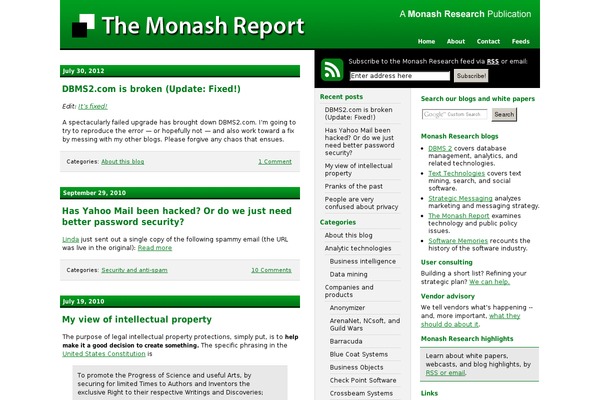 monashreport.com site used Monash