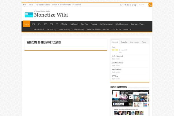 monetizewiki.com site used Sahifa5.2.2