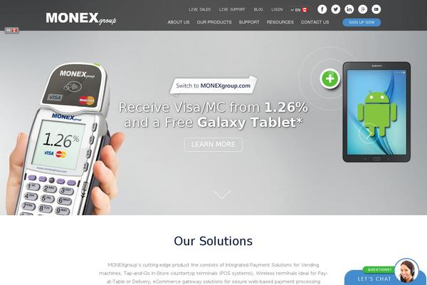 Monex theme site design template sample