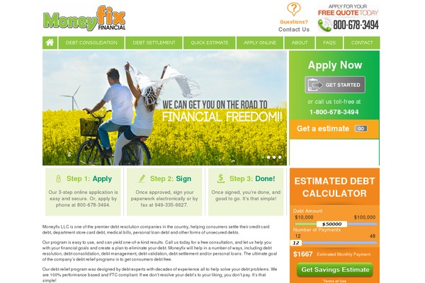 moneyfixfinancial.com site used Moneyfix