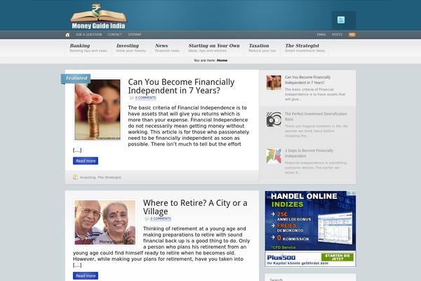 moneyguideindia.com site used Headlines