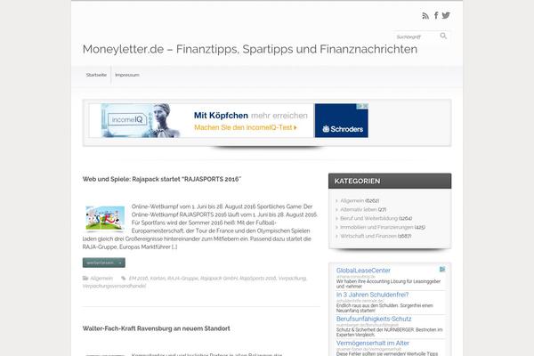 evolve theme site design template sample