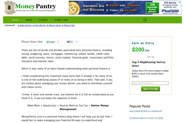 moneypantry.com site used Money