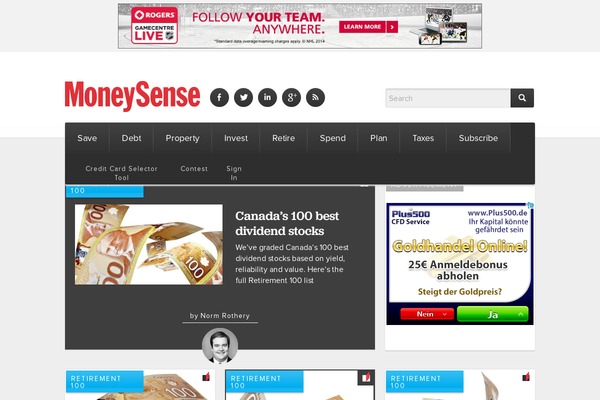 Site using Moneysense-analytics plugin